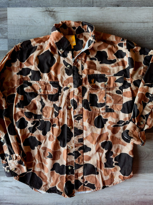 Old School Camo Browning Button Up [Fit: Small]